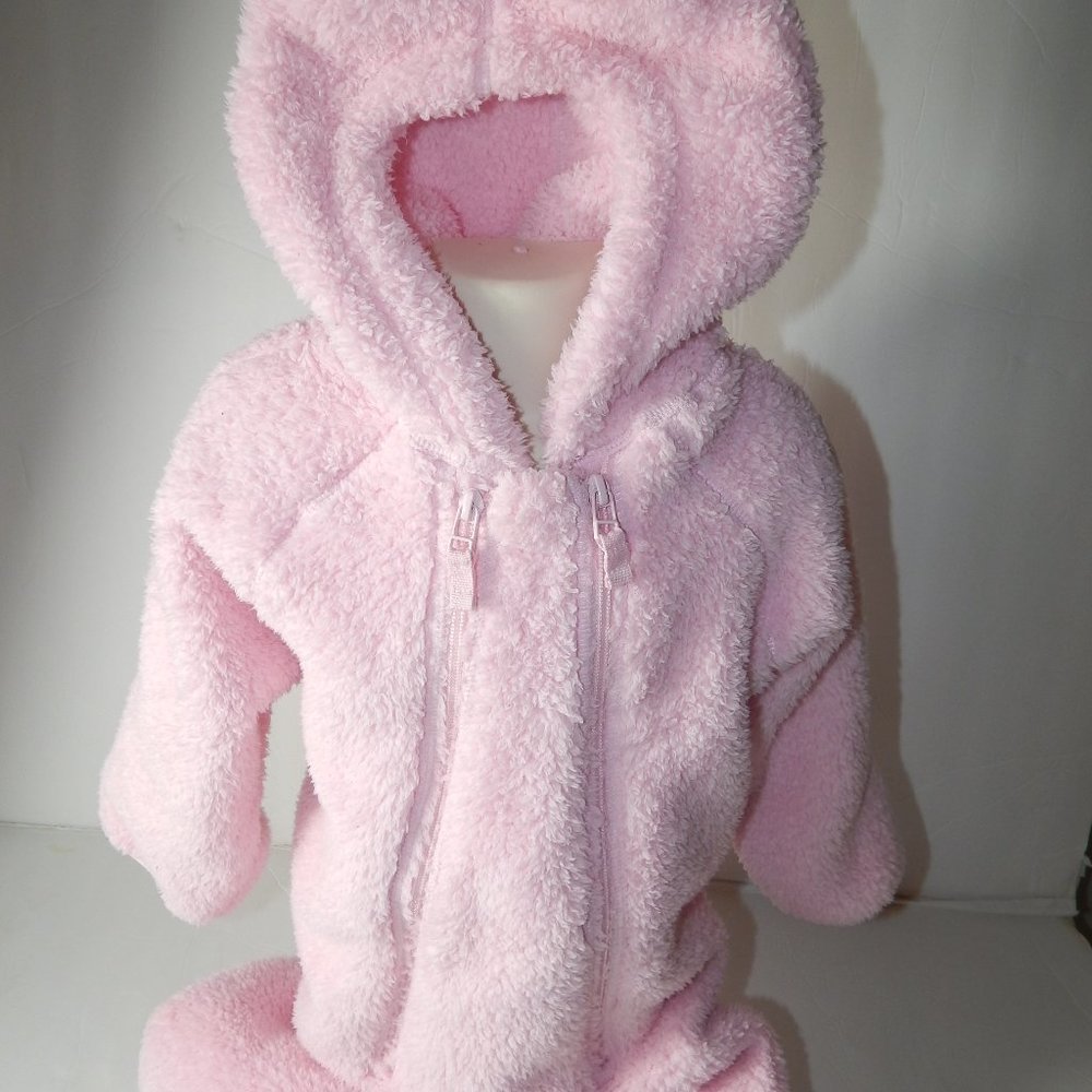 LL Bean Bear Snow Suit Toddler Fleece Coveralls